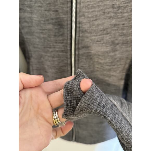 Lululemon Radiant Jacket II Full Zip Funnel Neck Heathered Core Dark Grey Size 4 - Picture 4 of 7